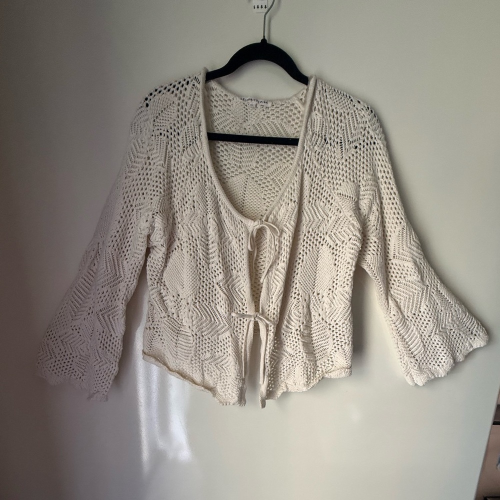 Celebrity Pink Cream Knit Top